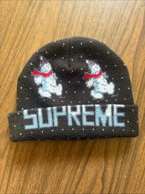 Supreme Snowman Black Beanie